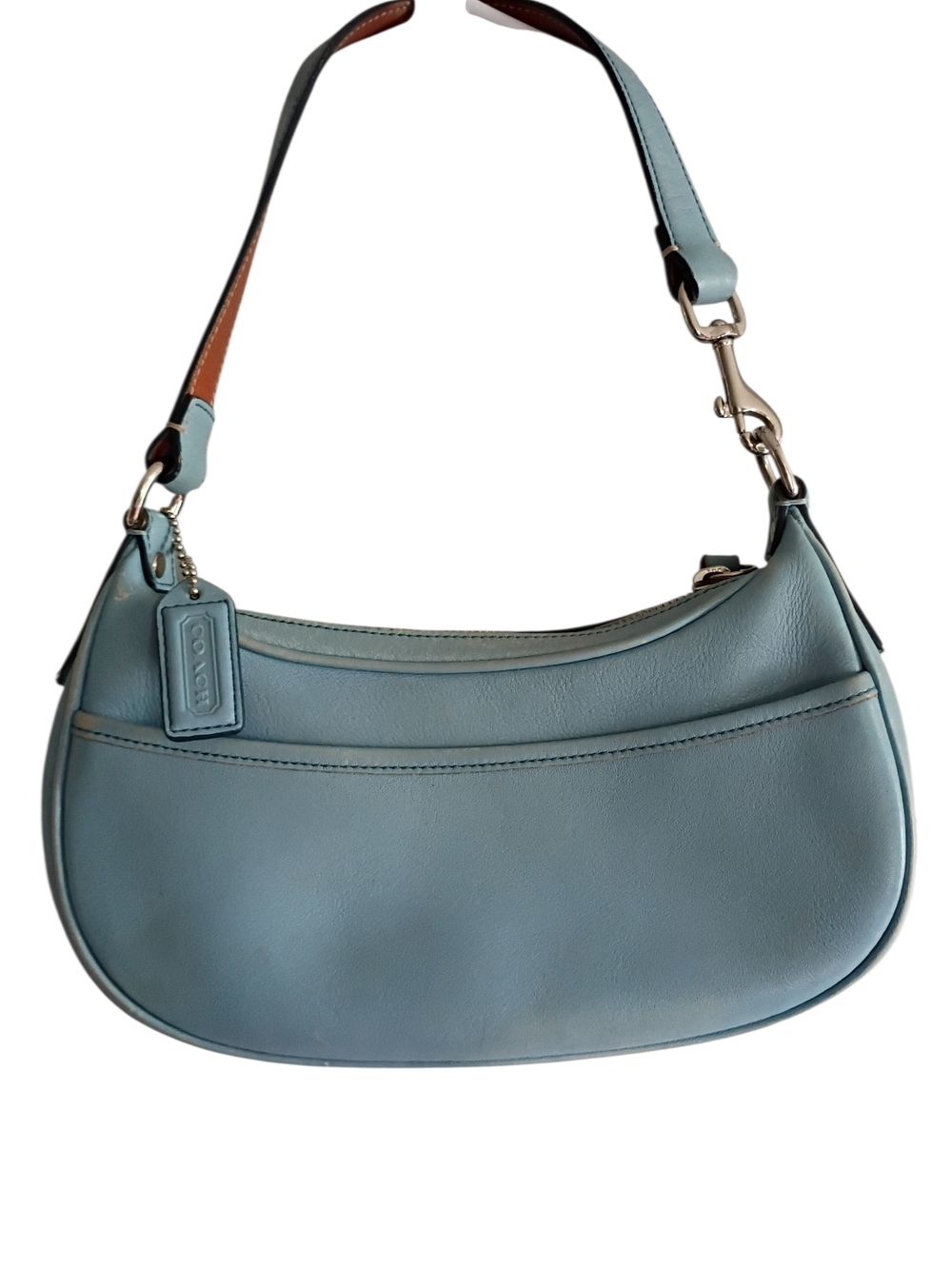 VTG Coach Soho Small Light Blue Leather Shoulder Bag - Style 7593